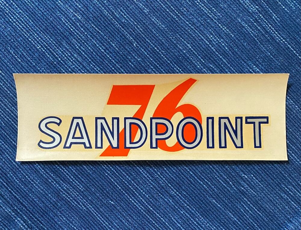 Vintage Union 76 Oil Sandpoint Idaho Gas Station Decal Travel Souvenir